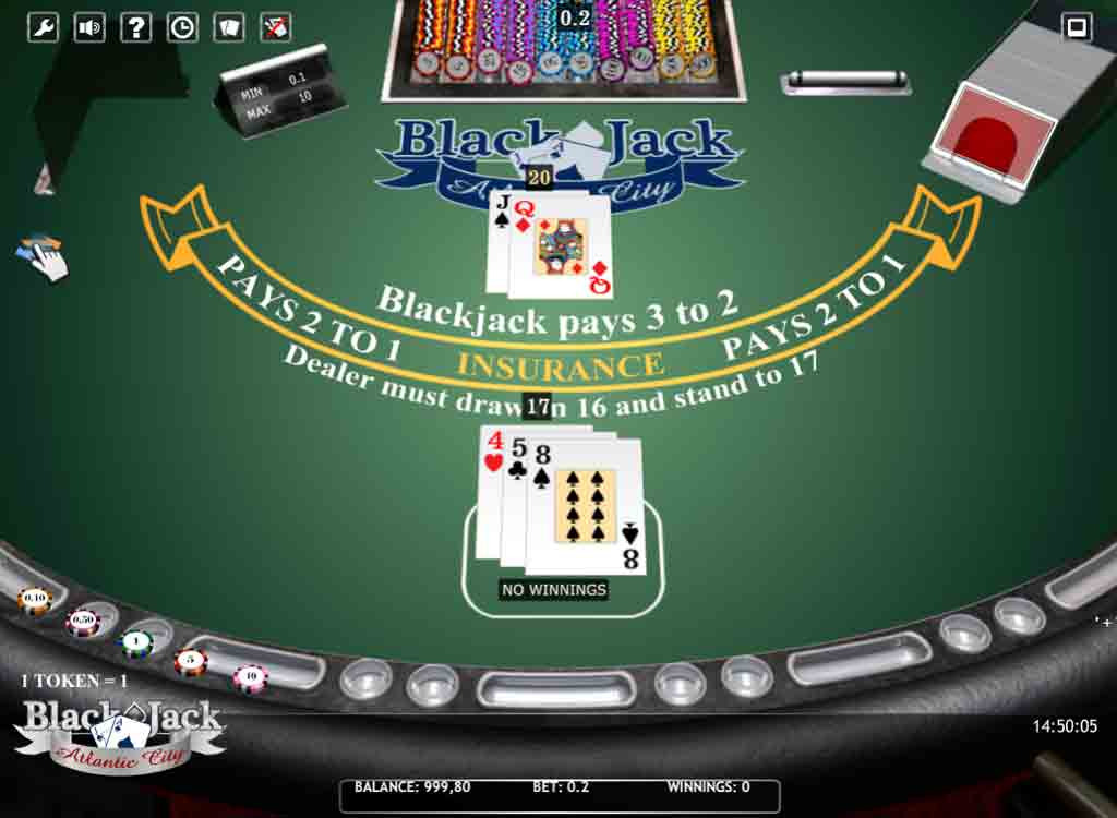 Jouer à Blackjack Atlantic City