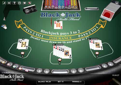 Aperçu Blackjack Multihand