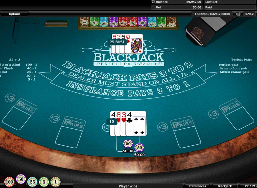 Jouer à Perfect Pairs Blackjack