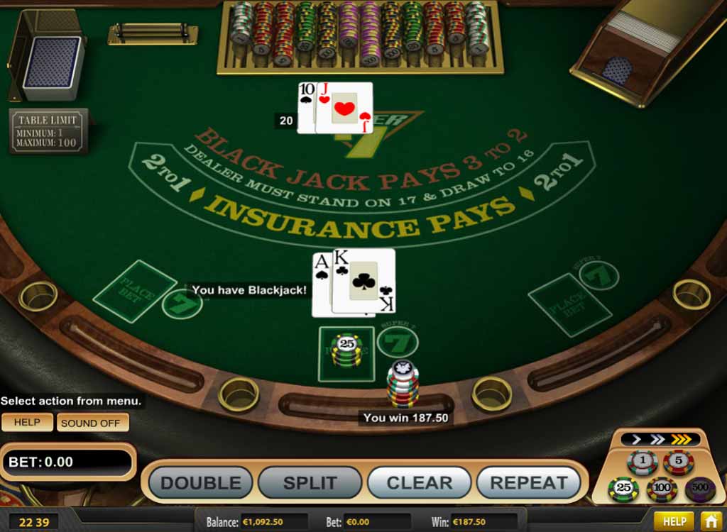 Jouer à Super 7 Blackjack