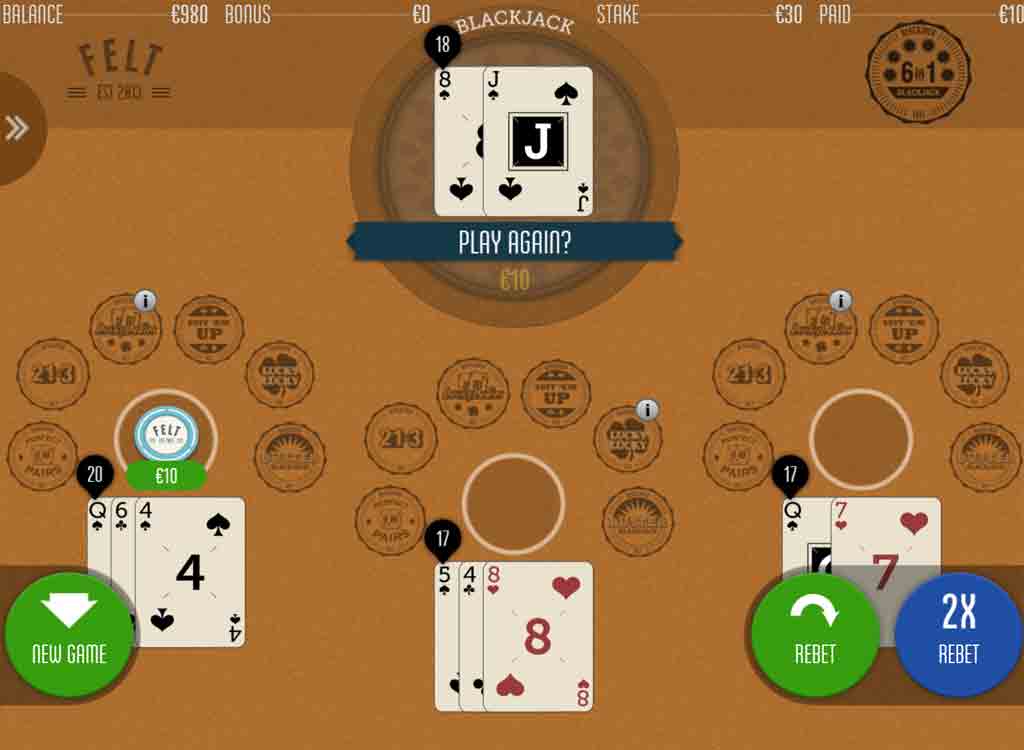 Jouer à 6 in 1 Blackjack