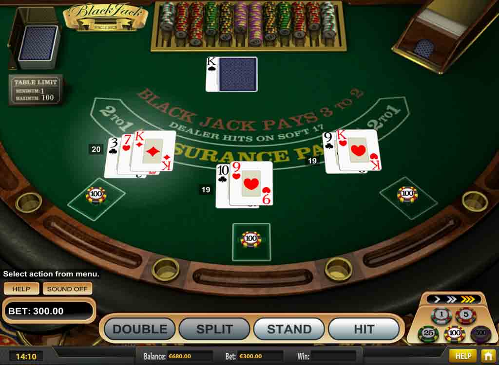 Jouer à Single Deck Blackjack